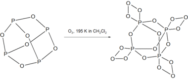 Reaction of phosphoprus trioxide with ozone.png