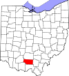 State map highlighting Pike County