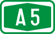 A5 Motorway shield}}