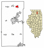 Location of Genoa in DeKalb County, Illinois.