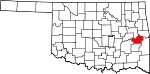 State map highlighting Haskell County