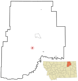Location of Glasgow, Montana