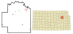 Location within Wabaunsee County and Kansas
