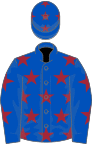 Royal blue, maroon stars