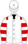 White, red epaulets, hooped sleeves