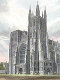 Canterbury Cathedral, view of the Western Towers engraved by J.LeKeux after a picture by G.Cattermole, 1821 edited.jpg