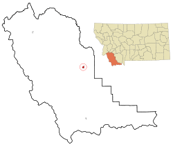 Location of Dillon, Montana