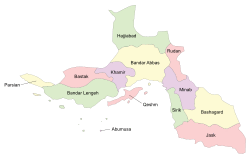 Location in Hormozgan Province