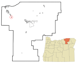 Location in Oregon