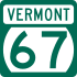 Vermont Route 67 marker