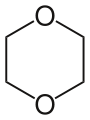 Chemical structure of dioxane