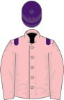 Pink, purple epaulets and cap