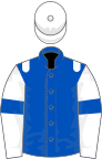 Royal blue, white epaulets and sleeves, royal blue armlets, white cap