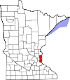 State map highlighting Washington County