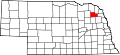 State map highlighting Wayne County
