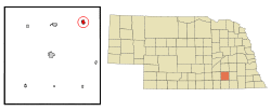 Location of Exeter, Nebraska