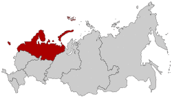 Location of the Northwestern Federal District