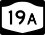 New York State Route 19A marker