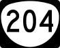 Oregon Route 204 marker
