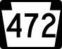Pennsylvania Route 472 marker