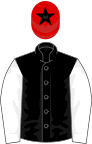 Black, white slvs, red cap, black star