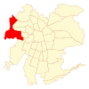 Map of Pudahuel commune within Greater Santiago