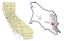 Location in Marin County and the state of California