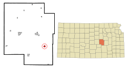 Location within Marion County and Kansas