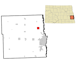 Location of Argusville, North Dakota