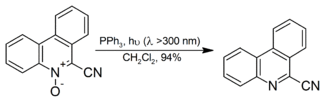 Deoxygenation of an aromatic amine oxide using triphenylphosphine.png
