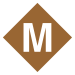 Brown M diamond bullet 2001-10