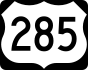 U.S. Route 285 marker
