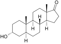 Skeletal formula of androsterone