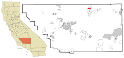 Location in Kern County and the state of California