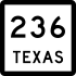 State Highway 236 marker