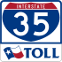 Toll Texas Interstate Highway 35.svg