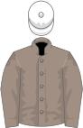Beige, beige sleeves, white cap