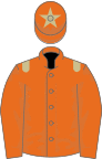 Orange, beige epaulets and star on cap