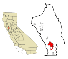 Location in Napa County and the state of California