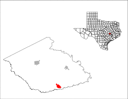 Location of Somerville, Texas
