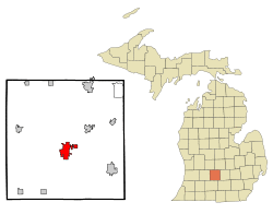 Location of Charlotte, Michigan