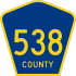 County Route 538 marker