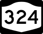 New York State Route 324 marker