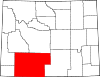 State map highlighting Sweetwater County