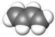 Space-filling model of 1,3-butadiene