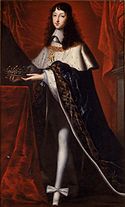 Philippe de France wearing coronation clothes for his brother, Ecole française.jpg