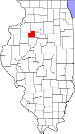 Stark County's location in Illinois