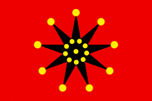 Chinese-army Wuhan flag (1911-1928) 19 dots.svg