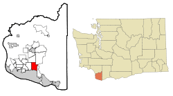 Location of Orchards, Washington