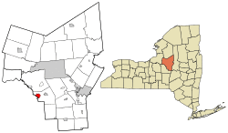 Location within Oneida County and New York
